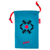 Kendama USA Kaizen Drawstring Kendama Storage Bag Teal w/ Red Strings (Front)