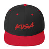 Snapback Hat - Large Red KUSA Script Logo