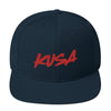 Snapback Hat - Large Red KUSA Script Logo
