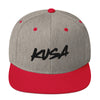 Snapback Hat - Large Black KUSA Script Logo