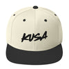 Snapback Hat - Large Black KUSA Script Logo