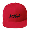 Snapback Hat - Large Black KUSA Script Logo