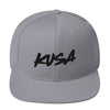 Snapback Hat - Large Black KUSA Script Logo
