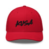 Trucker Hat - Large Black KUSA Script Logo