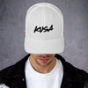 Trucker Hat - Large Black KUSA Script Logo