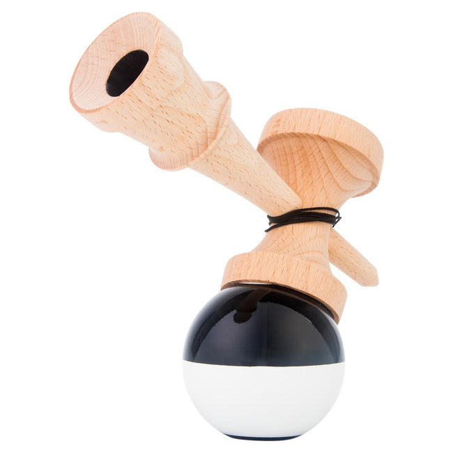 Kaizen Half Split - JET Shape - Black & White - Kendama USA