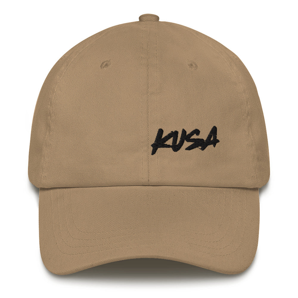 Dad Script Hat Dad Hat - Black KUSA Script Logo – Kendama USA