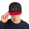 Snapback Hat - Large Red KUSA Script Logo
