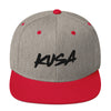 Snapback Hat - Large Black KUSA Script Logo