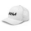 Trucker Hat - Large Black KUSA Script Logo